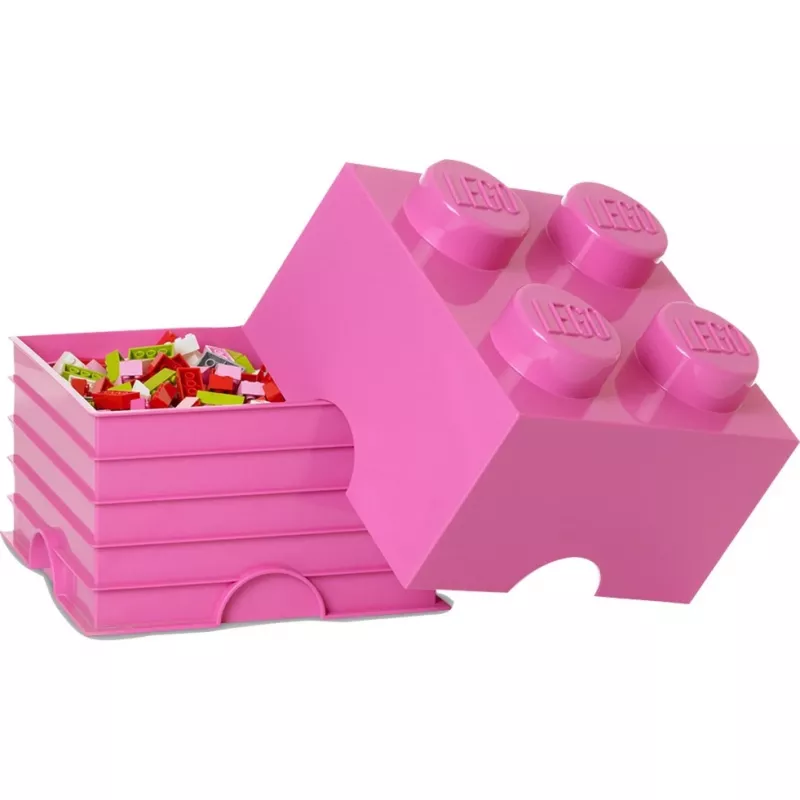 Storage Brick 4 LEGO 40031739 rozā – plastmasas kraujams uzglabāšanas klucis mazām lietām