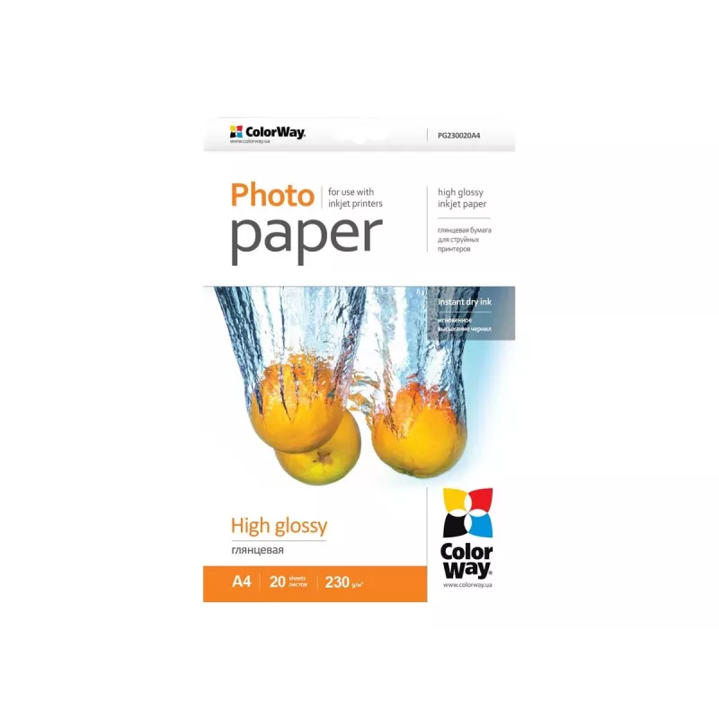 Photo Paper Gloss Colorway PG230020A4 A4 balta