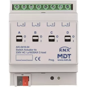 MDT AKI-0416.04 komutācijas izpildmehānisms 4-virzienu 4TE REG 16/20A 230VAC C-Last Industrie 200µF (AKI-0416.04)