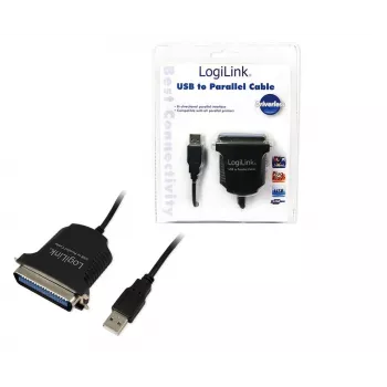 LogiLink AU0003C savienotāju adapteris USB 2.0 A IEEE1248 melns