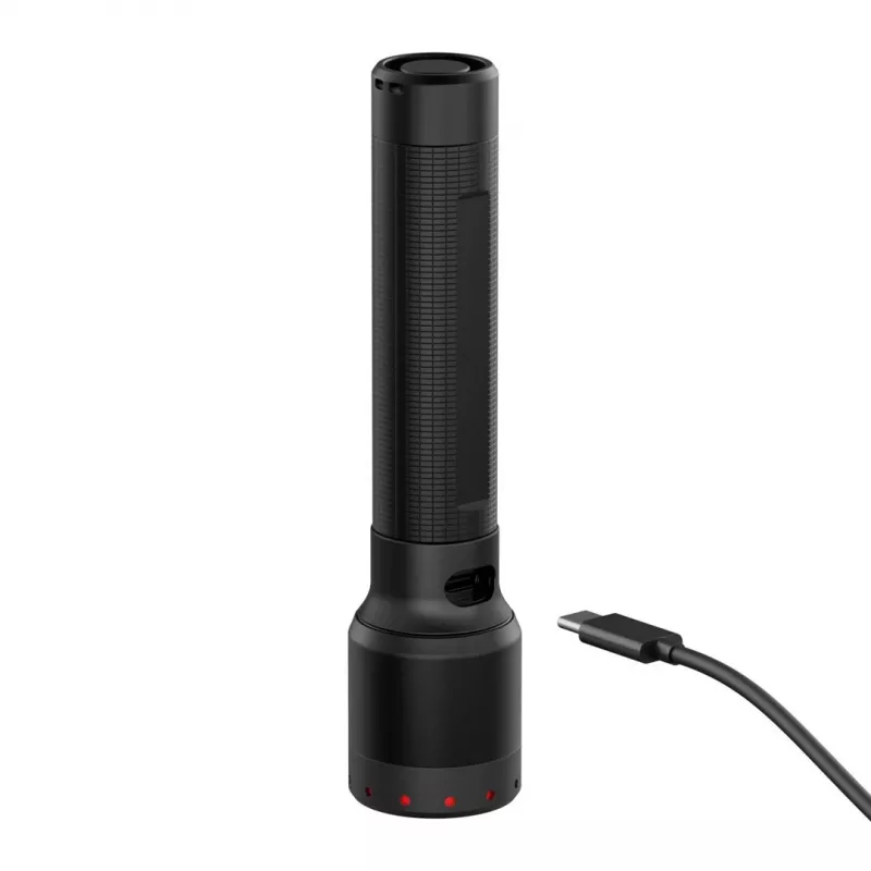 Ledlenser P6R melna rokas lukturīša LED