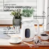 Elektriskā tējkanna Adler AD 1305WG — 1,7 l, 2200 W, stikls/plastmasa, balts/zelta/caurspīdīgs
