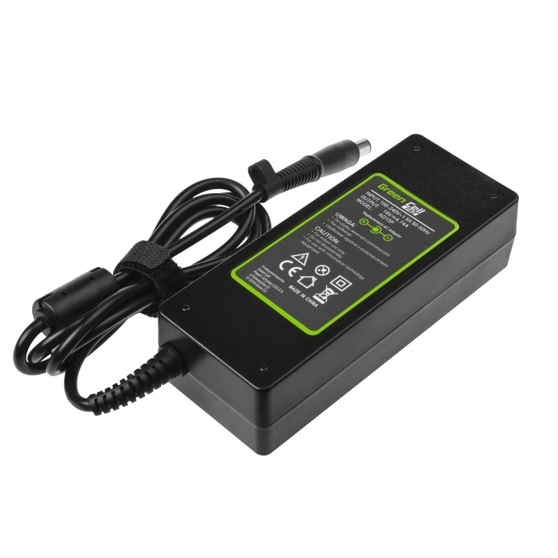 Strāvas adapteris zaļa Cell AD15P 90W HP klēpjdatoriem, 19V 4.74A, maiņstrāva-līdzstrāva, iekštelpām, 1.2m kabelis, melns