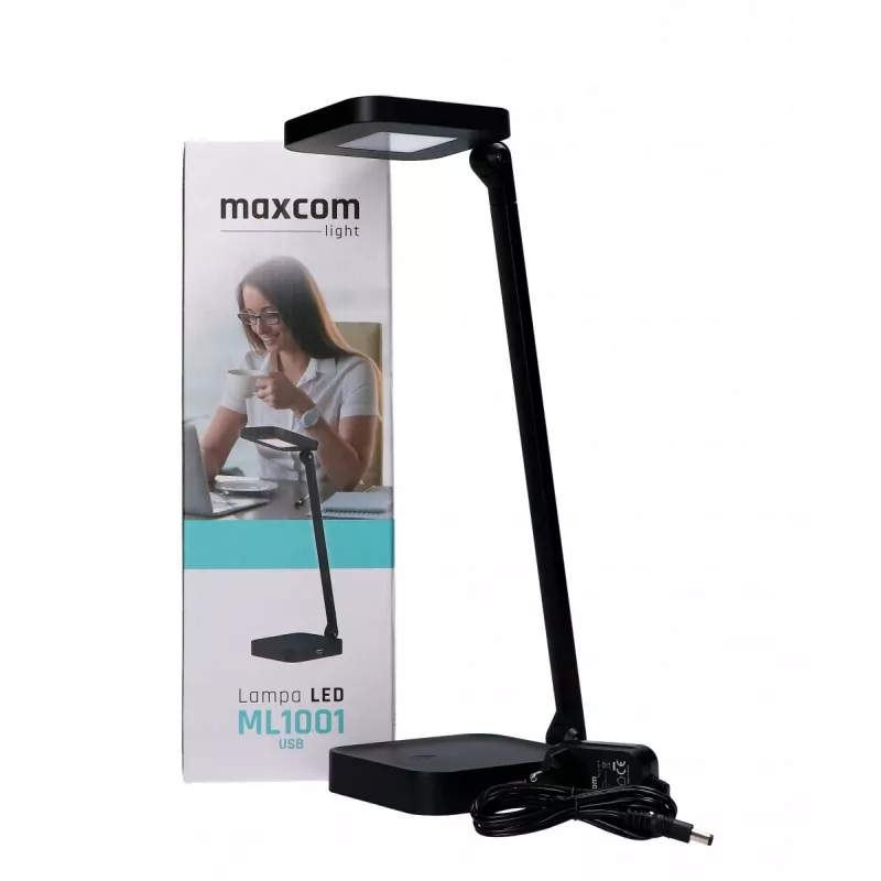 USB galda lampa MaxCom ML1001 SMD LED modulis, melna