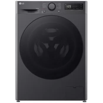 Veļas mazgājamā mašīna LG F2WR508S2M — ar priekšējo ielādi, 8 kg, 1200 apgr./min, A efektivitātes klase, 60×48 cm, LED, vidēji melna
