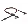 USB kabelis DeLOCK EASY-USB 2.0 Type-A vīrieša uz Type-C vīrieša 0.5m melns