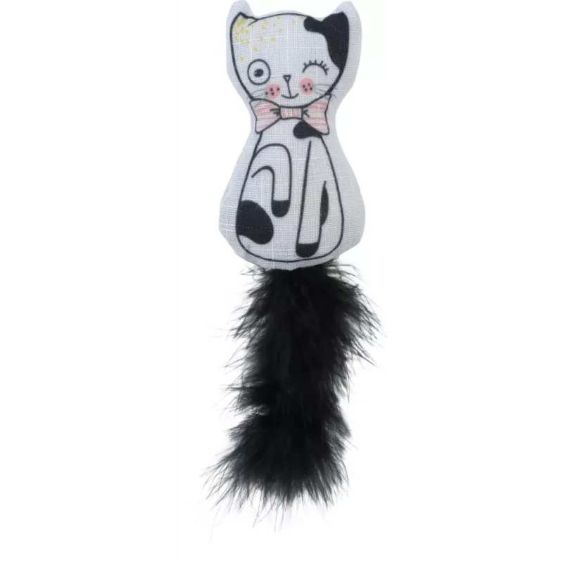 ZOLUX Chatouille kaķis ar spalvām un kaķumētru - rotaļlieta kaķiem - 13cm