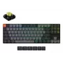 Mehāniskā 80% tastatūra Keychron K1X-B4 — USB + Bluetooth, QWERTY angļu, 87 taustiņi, RGB apgaismojums, Pelēka
