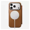 Atvāžamais tālruņa maciņš Nomad Modern Leather Folio iPhone 17 Pro, āda + alumīnijs, 6,3 collas (16 cm), iedegums, 3 karšu kabatas