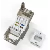 Digitus CAT 6A kompaktais keystone modulis, ekranēts, bezinstrumentu montāža, savienojums, 24 gab.