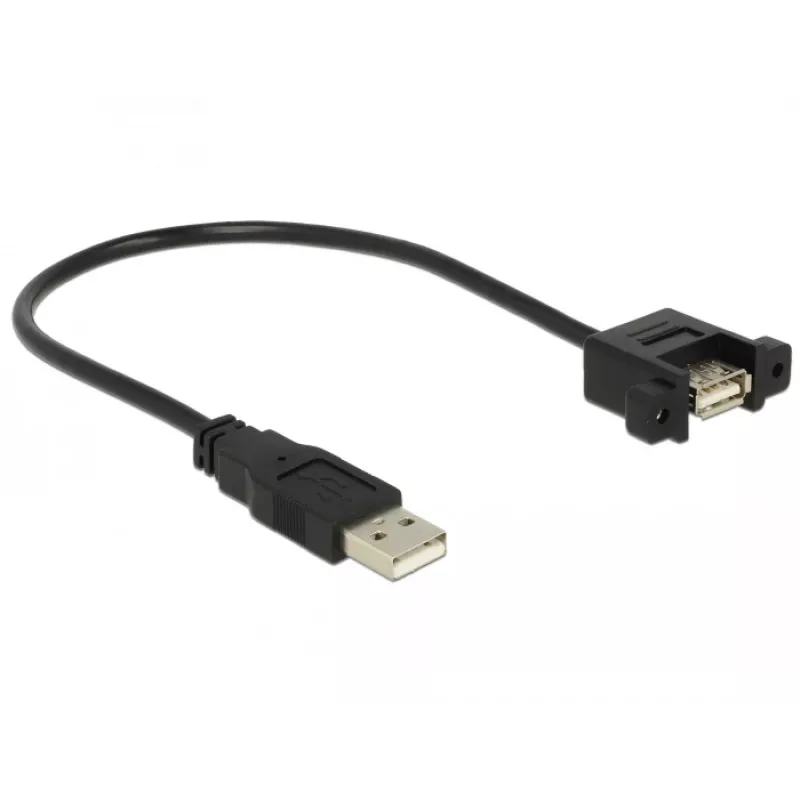 USB kabelis DeLOCK 85462 USB 2.0 0.25 m melns