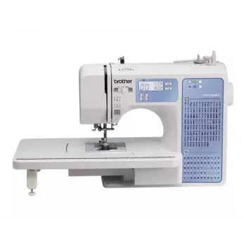 Šujmašīna Brother FS100WT — 100 dūrienu raksti, 850 SPM, 7 mm dūriena platums, automātiskais diegu ievērējs, LCD