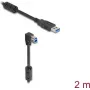 DeLOCK USB kabelis Type-A spraudnis uz Type-B spraudnis 90° uz leju 2 m