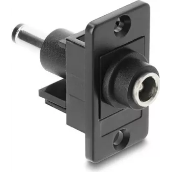 Paneļa montāžas līdzstrāvas ligzdas adapteris DELOCK 5,5x2,1 mm uz 5,5x2,5 mm, modelis 91119
