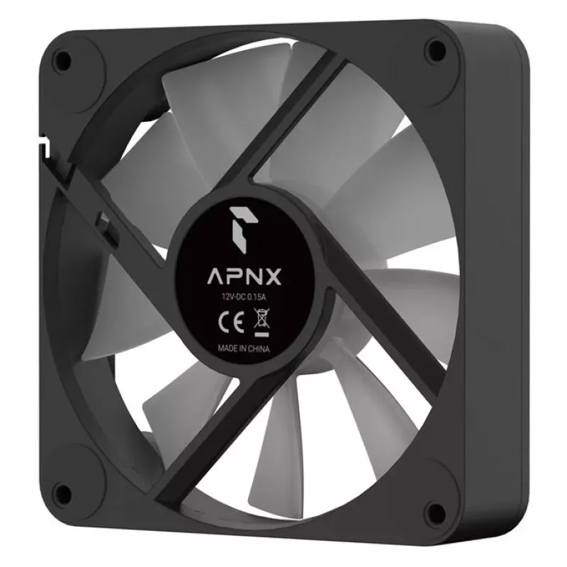 Dzesēšanas ventilators APNX FP1-Q 120 PWM ARGB-BK 120mm PWM ARGB melns