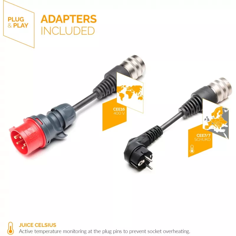 Juice Technology JUICE BOOSTER 3 air Country EU Basic Set (Antracīta/melns, 1,4 - 11 kW, 3,1 metru kabelis)