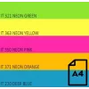 Color Neon papīrs Double A, 75g, A4, 100 loksnes, Rainbow 4, 5 neona krāsas