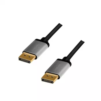 DisplayPort kabelis LogiLink CDA0102 3 m Pelēks Melns