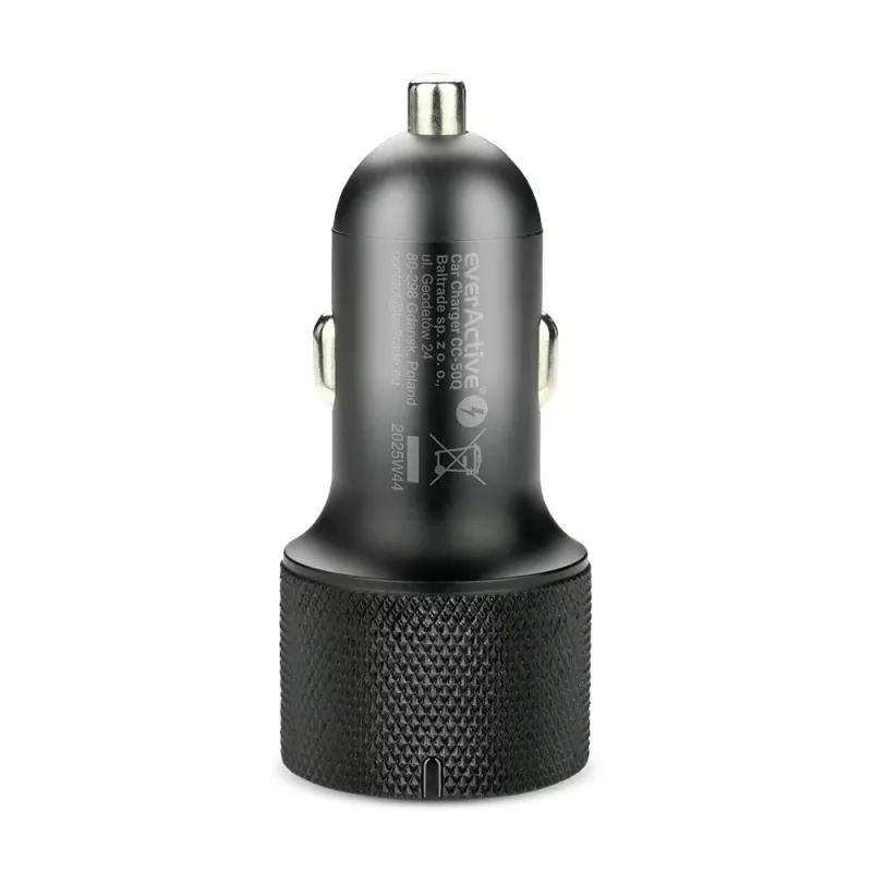 Automašīnas lādētājs everActive CC-50Q QC3.0 75W ar Quick Charge 3.0 atbalstu un USB pieslēgvietām