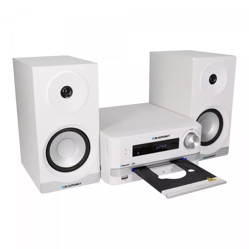 Mājas audio mikro sistēma BLAUPUNKT MS16BT 15 W, CD/USB/MP3, Bluetooth, FM RDS, balta