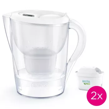 Ūdens filtrēšanas krūze BRITA Marella XL ar 3,5 l ietilpību un 2 Maxtra+ Pro kasetnēm