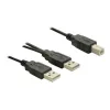 USB kabelis DeLOCK USB-B/USB-A kabelis 1 m melns