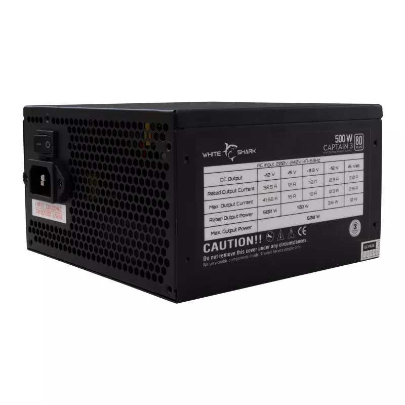 Barošanas bloks White Shark GPSU-W500F Captain 3 500W