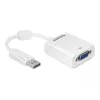 Video kabeļa adapteris DeLOCK 61766 0,125 m VGA DisplayPort balts