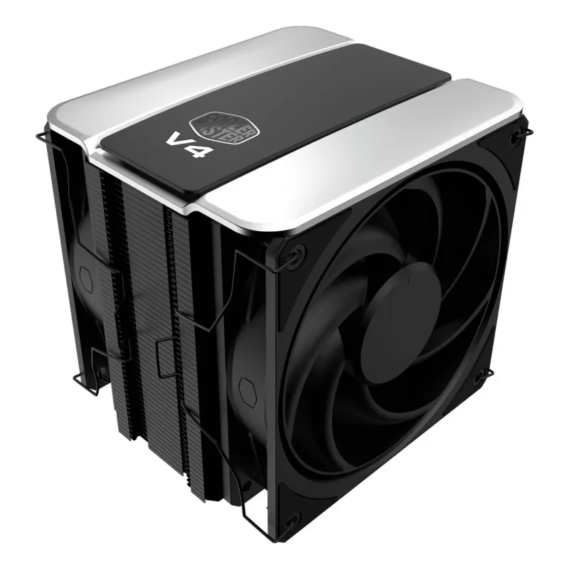 Procesora gaisa dzesētājs Cooler Master V4 Alpha 3DHP, 120 mm ventilators, saderīgs ar LGA1700/AM5, melns