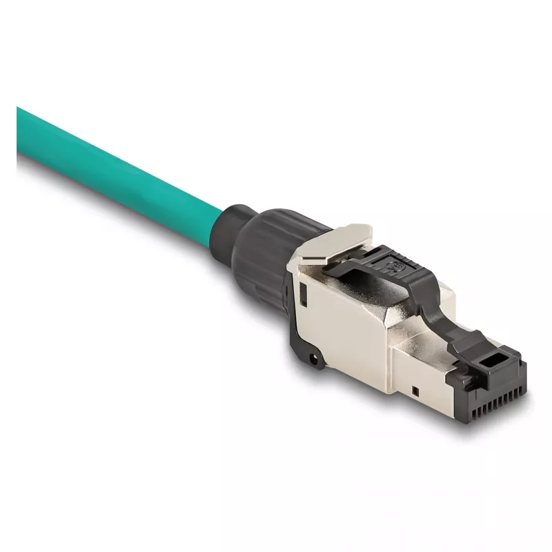 DeLOCK 86016 vadu savienotājs RJ45/LSA Melns Sudrabains Vīrišķais