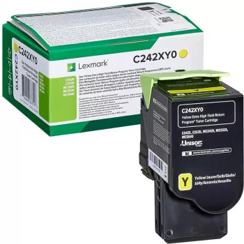 Toneris Lexmark C242XY0 3000 lpp Dzeltens
