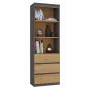 Biroja grāmatu skapis top e shop RS-60 ANT/ART KPL — 3 plaukti, skaidu plāksne, 600×350×1800 mm