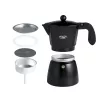 Espresso kafijas automāts Adler AD 4421 — 15 bāru sūknis, melns korpuss