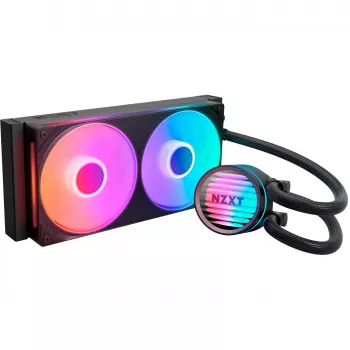 Šķidruma CPU dzesētājs NZXT Kraken Core RGB 240 — Daudzfunkcionāls 240 mm radiators, RGB apgaismojums, melns