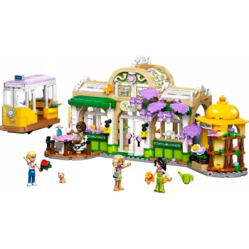 LEGO komplekts LEGO FRIENDS 42671 Augu kafejnīcas un ziedu veikala rotaļu komplekts ar kafejnīcas un ziedu veikala funkcijām