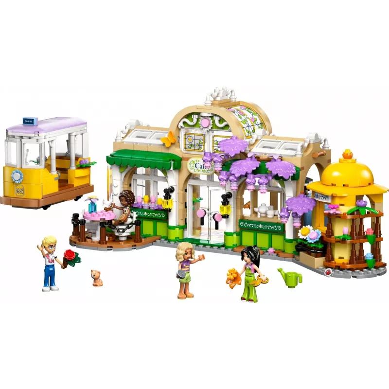 LEGO komplekts LEGO FRIENDS 42671 Augu kafejnīcas un ziedu veikala rotaļu komplekts ar kafejnīcas un ziedu veikala funkcijām