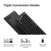 Mehāniskā tastatūra Keychron V1 Ultra 8K — 75% QWERTY, Bluetooth, vadu, RGB, melna