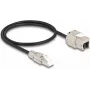 DeLOCK kabelis RJ45 spraudnis lauka montāžai uz Keystone moduli RJ45 ligzda Cat.6A 50 cm