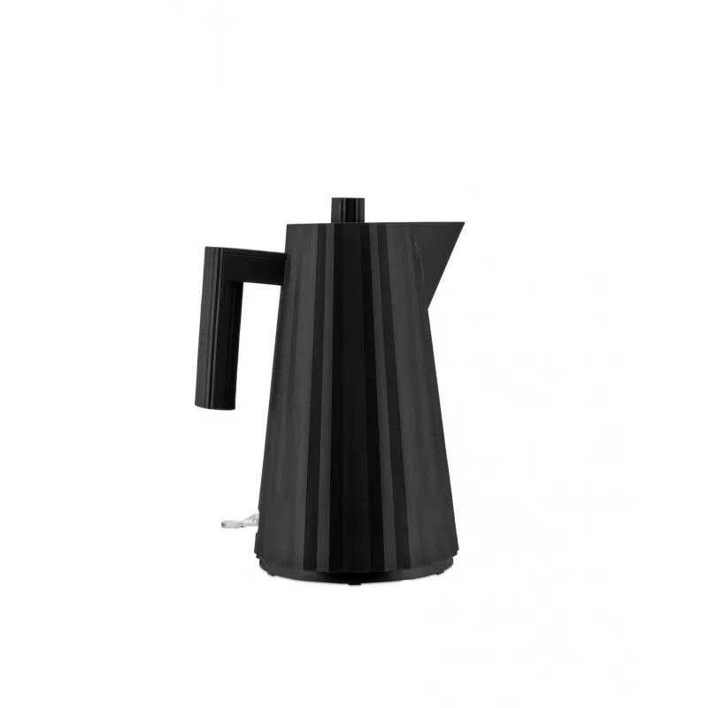Alessi MDL06 B Plisēta elektriskā tējkanna, melna, eiro kontaktdakša