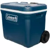 Coleman 50QT Xtreme Wheeled Cooler, zils, plastmasa, poliuretāns (PU), melns, 47 l, 113 kg