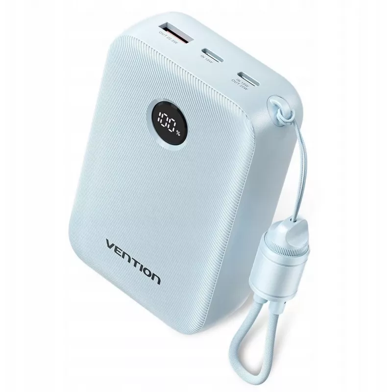 Ārējais akumulators Vention FKBL0-C 20000 mAh, 2x USB-C + 1x USB-A, zils