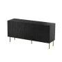 Kumode cama meble JUNGLE 1520×405×745 mm matēti melna ar zelta kājām, skaidu plāksne
