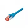 Tecline - komutācijas kabelis - RJ-45 (V) uz RJ-45 (V) - 1,5 m - SFTP, PiMF - CAT 6 - bez halogēna, bez aizķeršanās - zils (715015B)