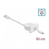 DeLOCK Easy 45 moduļa USB 2.0 ievelkamais kabelis USB Type-A uz 8 Pin Lightning ligzdu balts