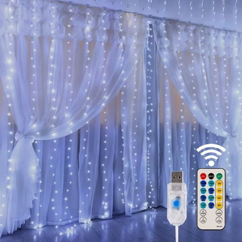LED aizkars Extralink KURTYNA LED 3x3 ar tālvadības pulti (modelis EX.73172)