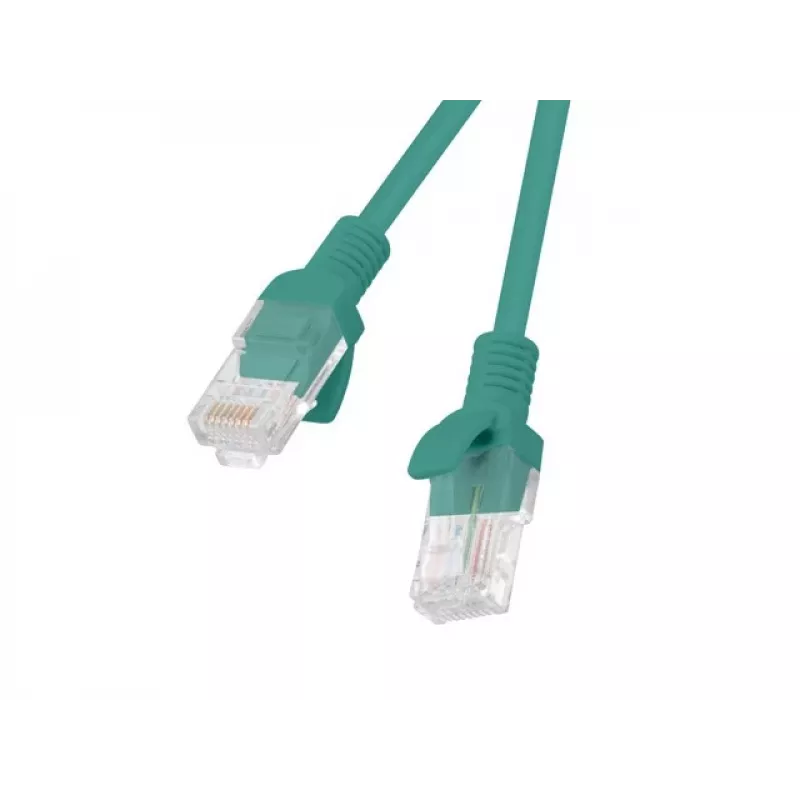 Patch Cord CAT.6 UTP LANBERG PCU6-20CC-0025-G — 0,25 m, RJ-45 vīriešu-vīriešu, CCA, 250 MHz, zaļš, 10 gab. komplekts