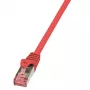 Logilink PrimeLine - komutācijas kabelis - RJ-45 (V) - RJ-45 (V) - 1 m - SFTP, PiMF - CAT 6 - gluds, bez halogēna - sarkans (CQ2034S)