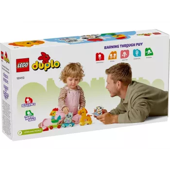 Konstrukciju rotaļlieta LEGO DUPLO Animal Train 10412 — 19 gab., vecumam no 1,5 gadiem, 170×60×430 mm