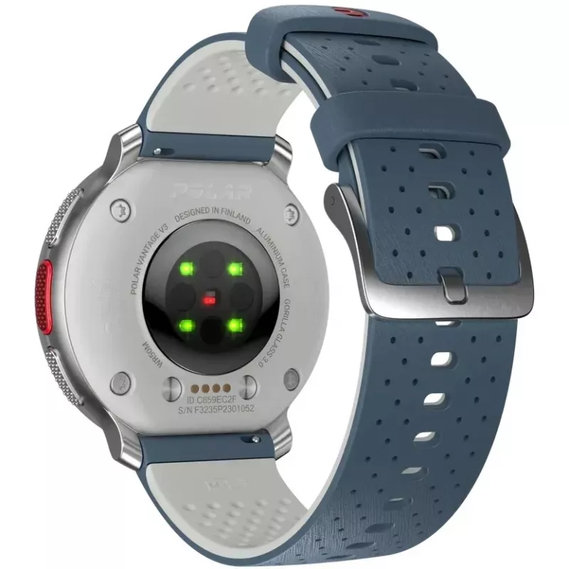 Polar Vantage V3 - Alumīnijs - Sporta pulkstenis ar siksnu - Silikons - Displejs 3,5 cm (1,39) - 32 GB - Bluetooth - 57 g - debeszils (900108892)