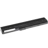 Baterija zaļa Cell AS02 ASUS K52 sērijai — Li‑Ion 4400 mAh, 11.1 V, 6 elementi, melna